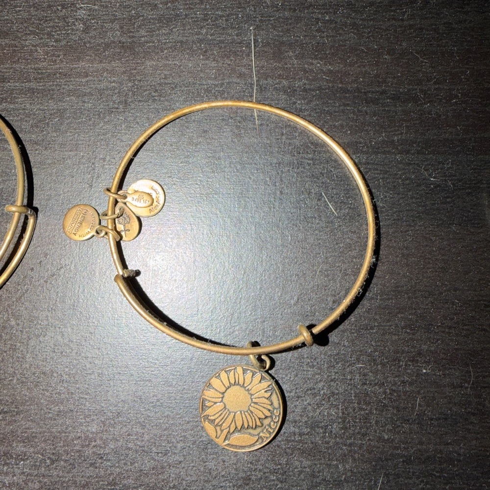 Alex and ani Gold Sunflower niece  Charm Bracelet